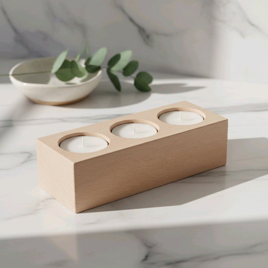 Theelichthouder Strak en Modern design, 3-vaks